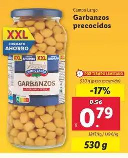 Lidl CAMPO LARGO Garbanzos precocidos oferta