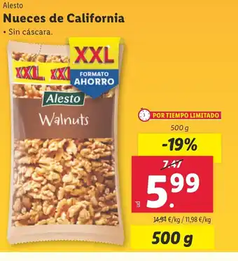 Lidl ALESTO Nueces de California oferta