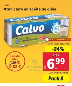 Lidl CALVO Atún claro en aceite de oliva oferta