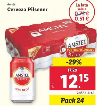 Lidl AMSTEL Cerveza Pilsener oferta