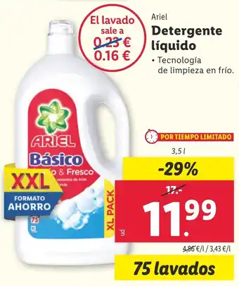 Lidl ARIEL Detergente liquido oferta