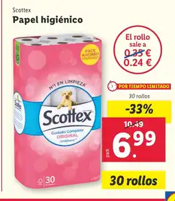 Lidl SCOTTEX Papel higiénico oferta