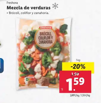 Lidl FRESHONA Mezcla de verduras oferta