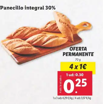 Lidl Panecillo integral 30% oferta