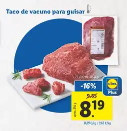 Lidl Taco de vacuno para guisar oferta