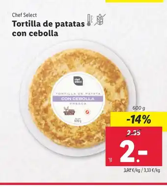 Lidl CHEF SELECT Tortilla de patatas con cebolla oferta