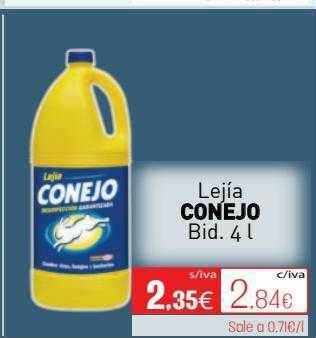 Cuevas Cash Lejía Conejo oferta