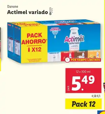 Lidl DANONE Actimel variado oferta