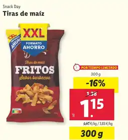 Lidl SNACK DAY tiras de maiz oferta