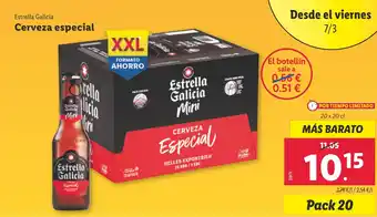 Lidl ESTRELLA GALICIA Cerveza especial oferta