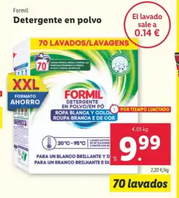 Lidl FORMIL Detergente en polvo oferta