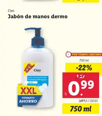 Lidl CIEN Jabón de manos dermo oferta