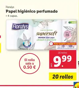 Lidl FLORALYS Papel higiénico perfumado oferta