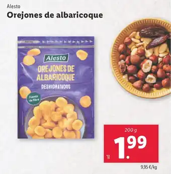 Lidl ALESTO Orejones de albaricoque oferta