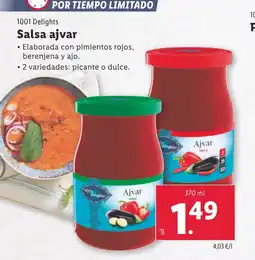 Lidl 1001 DELIGHTS Salsa ajvar oferta