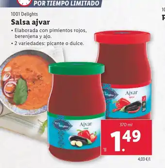 Lidl 1001 DELIGHTS Salsa ajvar oferta