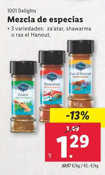 Lidl 1001 DELIGHTS Mezcla de especias oferta