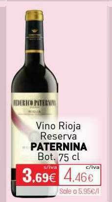 Cuevas Cash Vino Rioja Reserva Paternina oferta