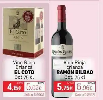 Cuevas Cash Vino Rioja Crianza El Coto Vino Rioja Crianza Ramón Bilbao oferta