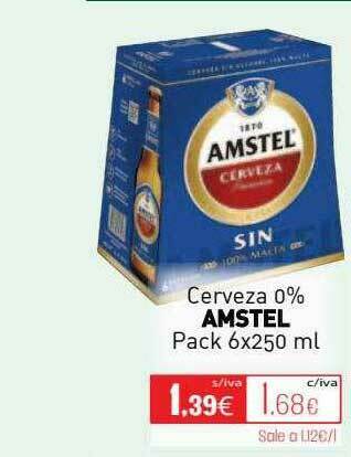 Cuevas Cash Cerveza 0% Amstel oferta