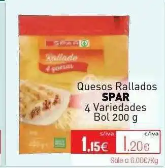 Cuevas Cash Quesos Rallados Spar oferta
