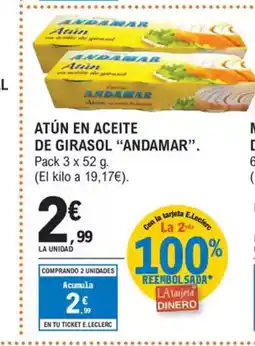 E.Leclerc ANDAMAR Atún en aceite de girasol oferta