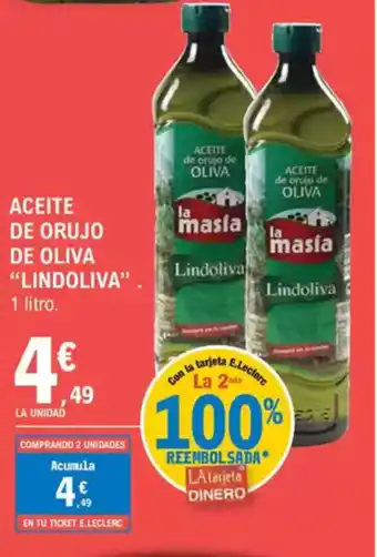 E.Leclerc LINDOLIVA Aceite de orujo de oliva oferta