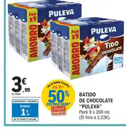 E.Leclerc PULEVA Batido de chocolate oferta