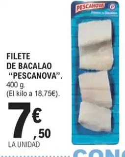 E.Leclerc PESCANOVA Filete de bacalao oferta