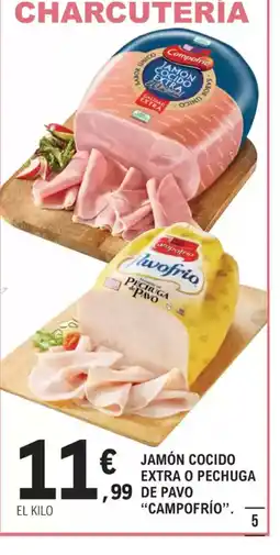 E.Leclerc Jamón cocido extra o pechuga de pavo oferta