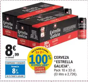 E.Leclerc ESTRELLA GALICIA cerveza oferta