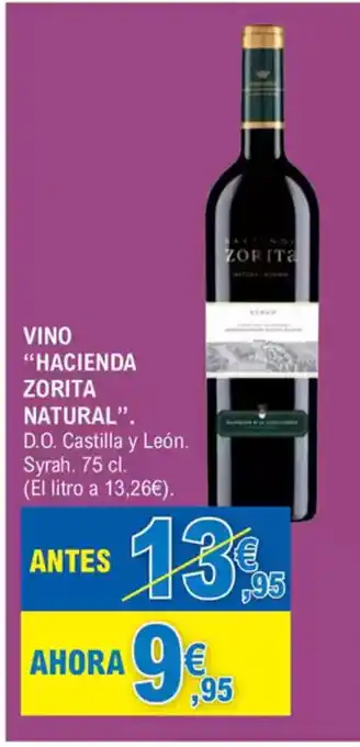 E.Leclerc HACIENDA ZORITA NATURAL Vino oferta