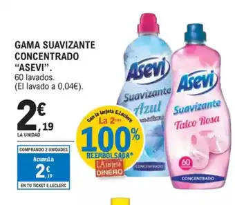 E.Leclerc ASEVI Gama suavizante concentrado oferta