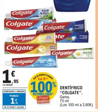 E.Leclerc COLGATE Dentifrico oferta