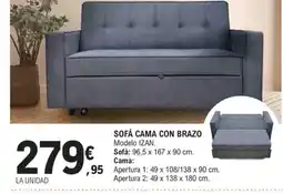 E.Leclerc Sofá cama con brazo oferta