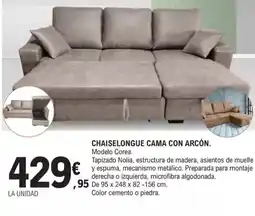 E.Leclerc Chaiselongue cama con arcón oferta