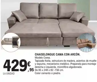 E.Leclerc Chaiselongue cama con arcón oferta