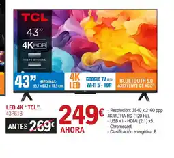 E.Leclerc TCL Led 4k oferta