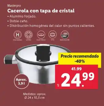 Lidl Cacerola con tapa de cristal oferta