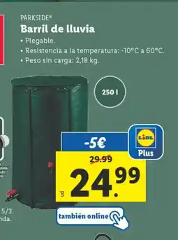 Lidl PARKSIDE Barril de lluvia oferta