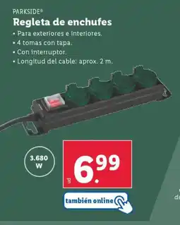 Lidl PARKSIDE Regleta de enchufes oferta