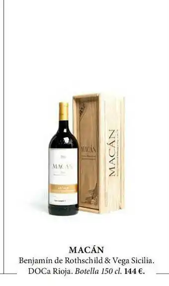 El Corte Inglés Macán Benjamin De Rothschild & Vega Sicilia Coda Rioja oferta