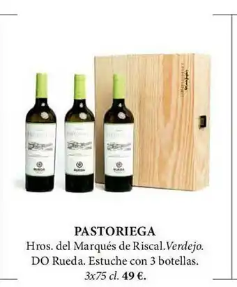 El Corte Inglés Pastoriega Hros. Del Marqués De Riscal Verdejo Do Rueda oferta