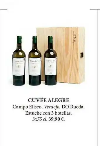 El Corte Inglés Cuvée Alegre Campo Elíseo Verdeo Do Rueda oferta