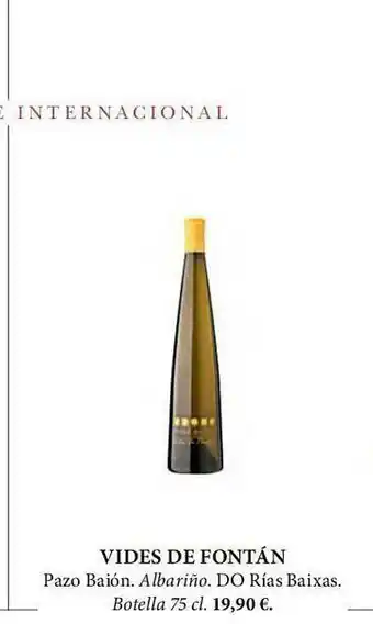 El Corte Inglés Vides De Fantán Pazo Baión Albariño Do Rías Baixas oferta