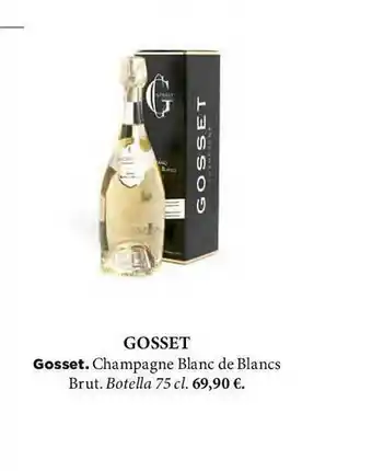 El Corte Inglés Gosset Champagne Blanc De Blancs oferta