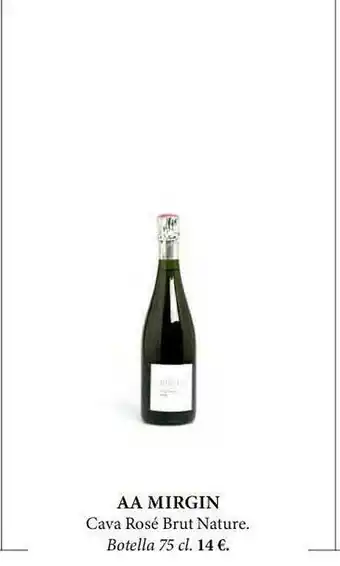 El Corte Inglés Aa Mirgin Cava Rosé Brut Nature oferta