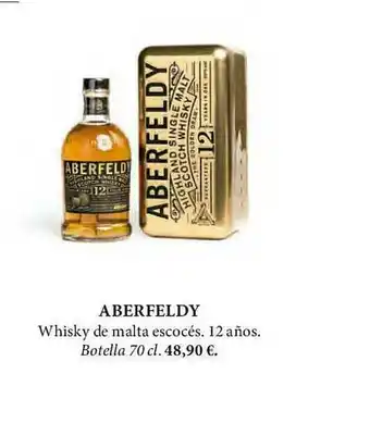 El Corte Inglés Aberfeldy Whisky De Malta Escocés 12 Años oferta