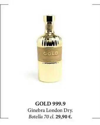 El Corte Inglés Gold 999.9 Ginebra London Dry oferta
