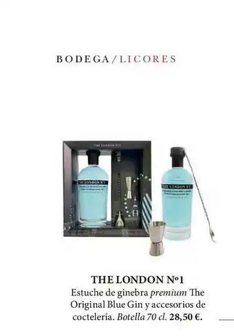 El Corte Inglés The London N° 1 Estuche De Ginebra Premium The Origina Blue Gin Y Accesorios De Coctelería oferta